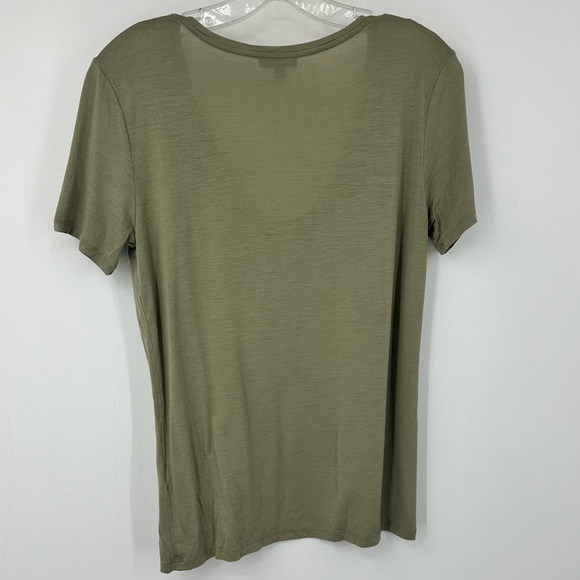 Massimo Dutto Green Short Sleeve Shirt V Neck Top Womens Small - Picture 4 of 5